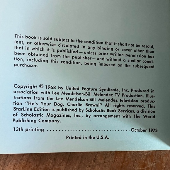 "He's Your Dog, Charlie Brown!" Book vintage 1973 softcover comic book - Picture 3 of 16